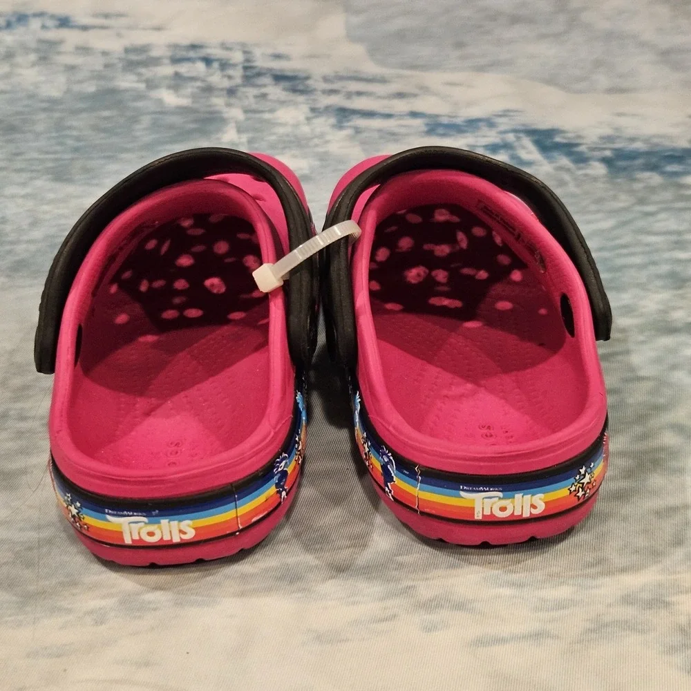 Crocs Trolls‎ Toddler Size 7 Pink Clogs Slip On Kids Shoes